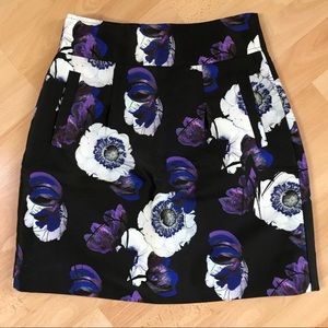 *J Crew A-Line Floral Skirt Size 00 NWOT